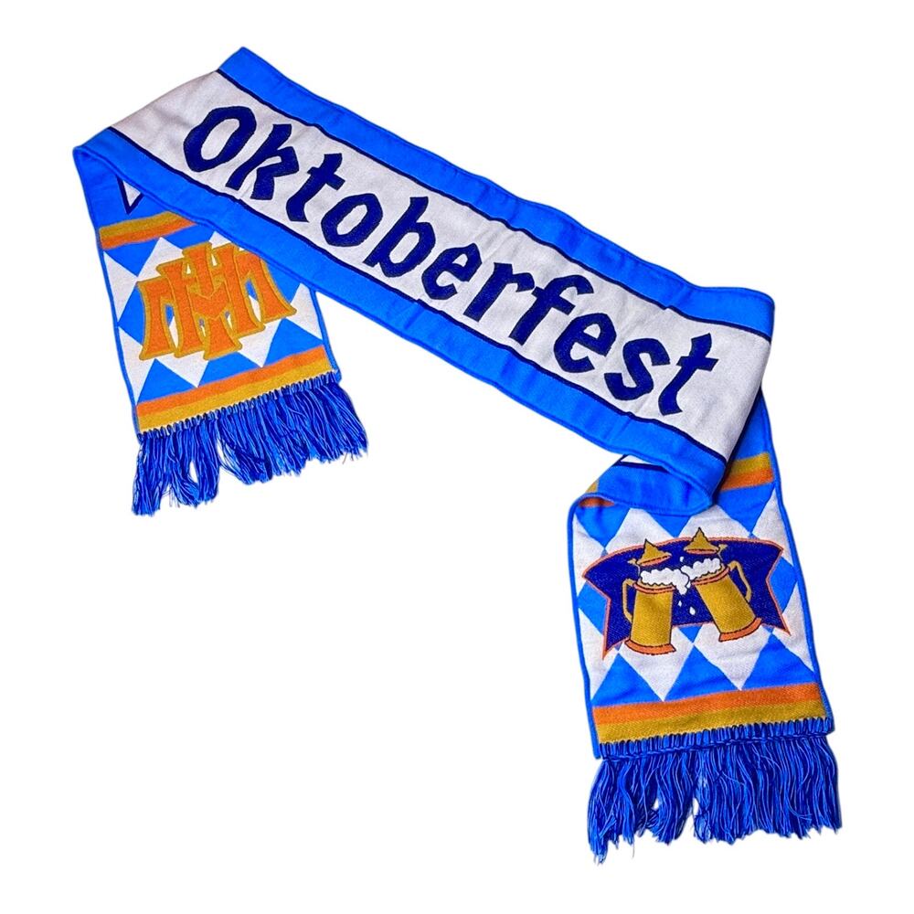 Hearts Soccer Oktoberfest Knit Scarf 64" Scotland Blue White Banner HM Crest New